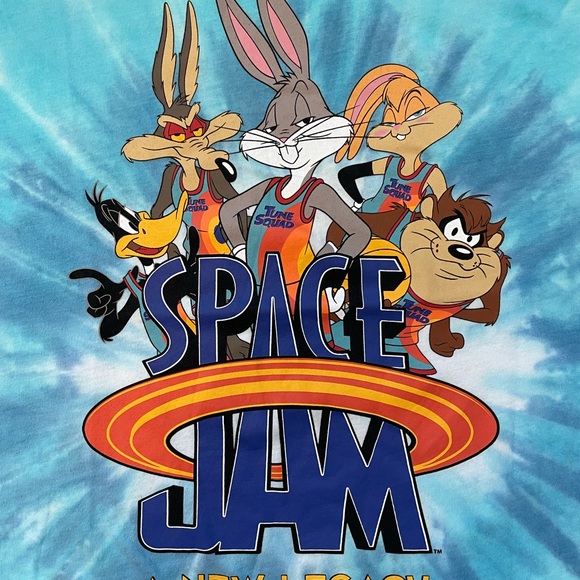 Tie Dye Space Jam New Legacy Tee Shirt (S) - Picture 6 of 7